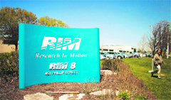 A man walks out of the BlackBerry makers Research in Motion (RIM) campus in Waterloo. A REUTERS file photo