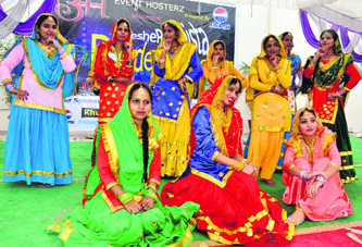 Students of Guru Gobind Singh College of Modern Technology, Kharar, perform during a freshers party.