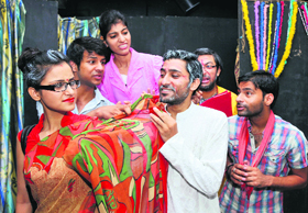 Hindi play Kundali, directed by Neeraj Kant, being staged as part of Natrang Sunday Theatre Series in Jammu. 
