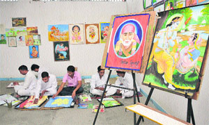 Jail inmates make paintings at district jail in Karnal.