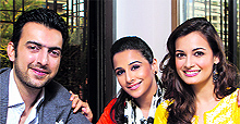 Sahil Sangha, Vidya Balan and Dia Mirza