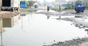 A road at Jahajgarh market in Amritsar