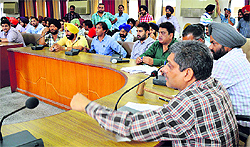 DTO Anil Garg during the auction of vanity numbers at Bachat Bhawan in Ludhiana on Thursday