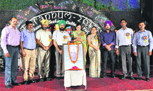 Dignitaries at the techno-cultural festival held at Giani Zail Singh Punjab Technical University campus in Bathinda. 