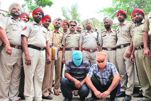 The accused in police custody in Ludhiana. 
