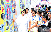 An exhibition was put up by the Brahmkumaris on the occasion