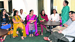 Dr Ravinder Kala, director, Mind First, addresses a gathering in Ludhiana