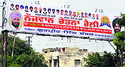 Hoardings of Naujawan Chetna Rally and Lalkar Rally