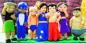 Chhota Bheem with his company
