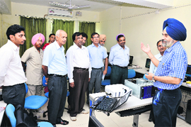 Vice-chancellor of Central University of Punjab Dr Jai Rup Singh speaks to participants at the inaugural function.