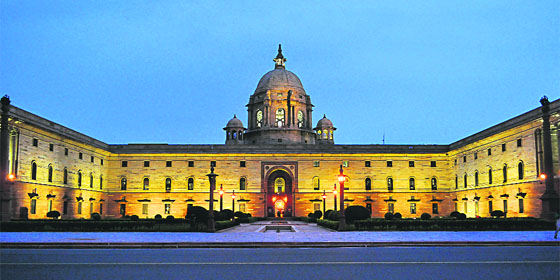 A view of the Rashtrapati Bhavan