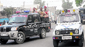 A Police Control Room team in Jalandhar. 