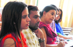 Participants at a function at the PAU in Ludhiana on Wednesday. Tribune Photo: Himanshu Mahajan. 