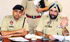 Commissioner of Police Paramjit Singh Gill addresses a press conference regarding the case
