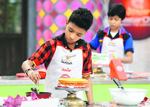 On the sets of Junior MasterChef ....