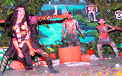The demon Tadka episode under way during Ramlila in Haridwar on Thursday night