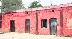 A view of the unsafe building of Nehru Garden Girls Senior Secondary School in Jalandhar.