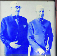 Le Corbusier with India's first Prime Minister Pt Jawahar Lal Nehru.