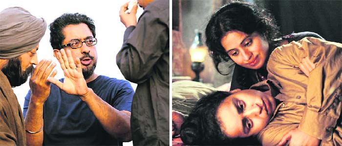 Anup Singh with Irrfan Khan on the sets of Qissa; and a still from the film