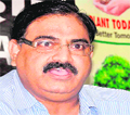 Environmentalist Sunil Kumar Shrivastava, who has planted more than 1 lakh saplings, in Haridwar on Sunday. 