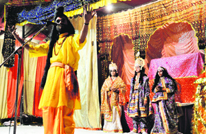 Participants in a Ramlila at Daresi ground. 