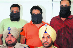 The accused in police custody in Mohali. 