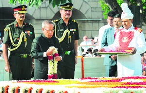 President Pranab Mukherjee pays respects to Mahatma Gandhi at Rajghat on October 2. The President is not a rubberstamp Head of the State; the Constitution provides for him to look into what is presented to him rationally and objectively. 