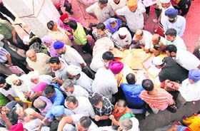 A rush of applicants at a civic body office on Monday