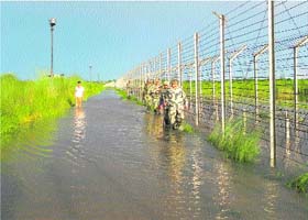 A file photo of the flood-hit border area in Jammu