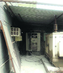The power generator room of the Sub Registrar (East) office, where a fire broke out on Thursday. A Tribune Photograph