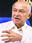 Home Minister Sushilkumar Shinde at a press conference in New Delhi on Thursday. 