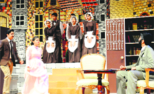 Students of St Kabir School enact a scene from the play My Fair Lady at the Tagore Theatre in Sector 18, Chandigarh, on Friday. Tribune photo: Manoj Mahajan