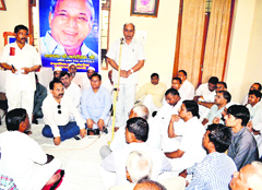 BSP activists hold a meeting at the party office in Shivalik Nagar, Haridwar, on Friday.