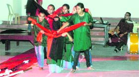 Headmaster, Punjab Public School; a scene from the play Five Rivers, Five Thoughts