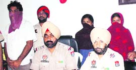 The maid, her husband and aunt in police net in Amritsar on Saturday.
