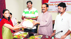 Delegates being presented certificates during the concluding session of the conference on food, culture and tourism in Haridwar on Saturday. Tribune photo: Rameshwar Gaur