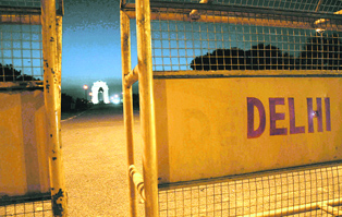 A view of the India Gate, Delhi. 