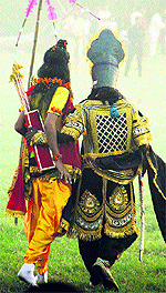Lord Rama and Ravana together