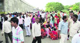Activists of the BSP hold a protest on the NH1, Jalandhar bypass, on Sunday
