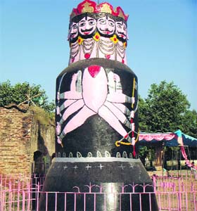 A statue of Ravana at Payal