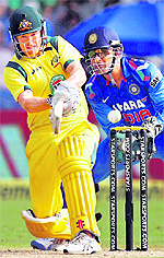 Skipper George Bailey (85) led the charge for Australia in the first game