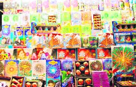 A crackers shop in Amritsar