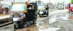 The Bhiwani-Loharu road stretch a shambles. 