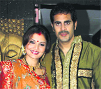 Deepshikha and Keshav Arora at the Mata ki Chowki