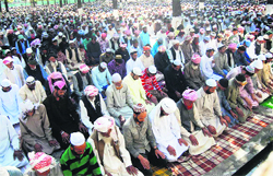 Eid celebrations on in Poonch on Wednesday. Photo: Darshan Bharti