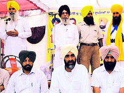 Manpreet Singh Badal, president, PPP, at a rally in Samrala