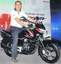 K. Srinivas, president (motorcycle business), Bajaj Auto, at the launch of new bike Discover 100 M in Chennai on Friday