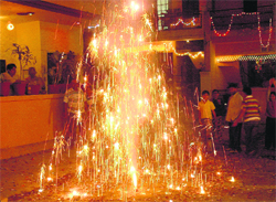 Residents come together to celebrate Diwali in Chandigarh. A File photo