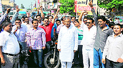 Social activists carry out a mass awareness drive at the Chandracharya intersection in Haridwar on Saturday