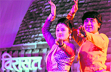 Arushi Nishank (above) and Mohammed Aman Khan perform at the Virasat, a cultural fest, in Dehradun